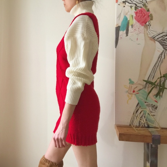 Red knit sleeveless minidress - Picture 2 of 6
